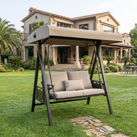 2-Seater Outdoor Swing with Cushion