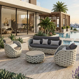 5-Seater Graden Outdoor Sofa Set with Table by RAL | 3+1+1+Table