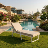 Casa Fiora Aluminum Outdoor Sun Lounger( 1- SunBed Only)