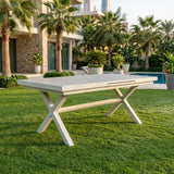 Luxury Extendable Outdoor Dining Table | Aluminum Frame & WPC Top