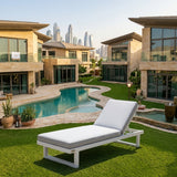 RAL Modern Aluminum Outdoor Sunbeds with Cushions-( 1 Sunbed Only)