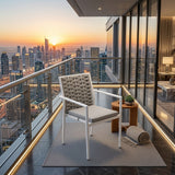 RAL Modern Rope-Weave Aluminum Dining Chair