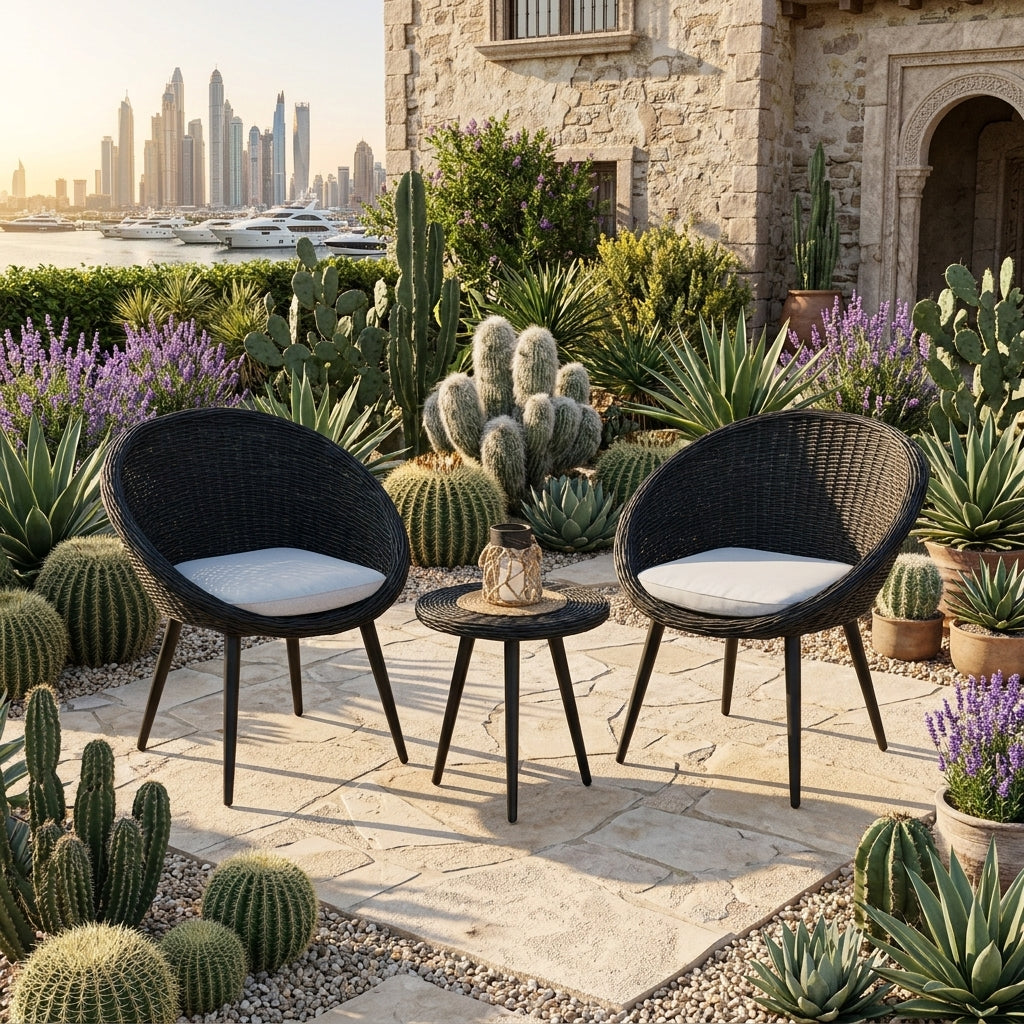 RAL Outdoor Bistro Set – 2 Chairs & Side Table