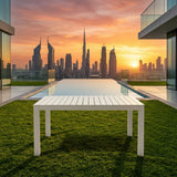 RAL Outdoor Dining Table – Powder-Coated Aluminum Frame & WPC Slatted Top